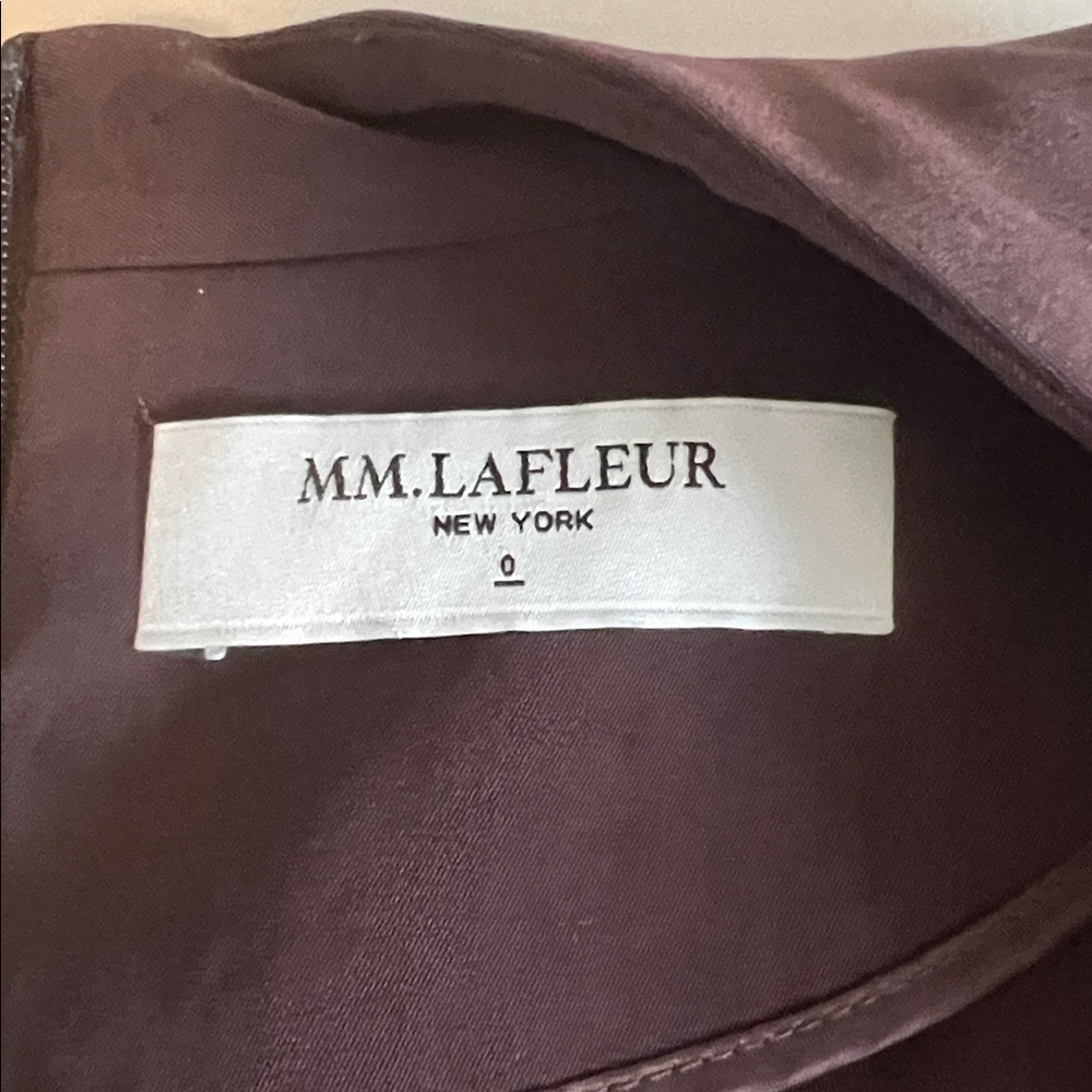 MM Lafleur Ingrid Knee Length Dress Brown/Burgundy Size 0 - Picture 7 of 8